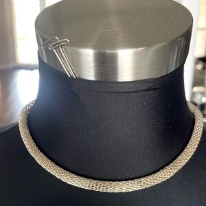 Vintage Sterling 925 mesh necklace